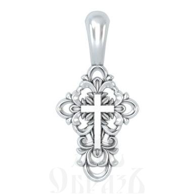 крест без распятия, серебро 925 проба с родрованием (арт. 17.051р)