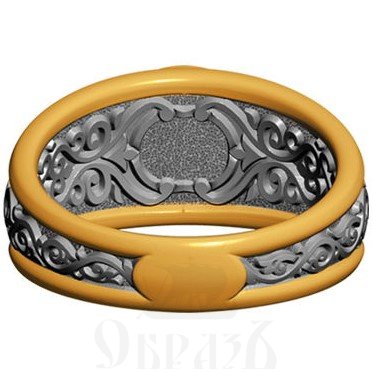 православное кольцо «александр невский», серебро 925 пробы с золочением (арт. 07.051)